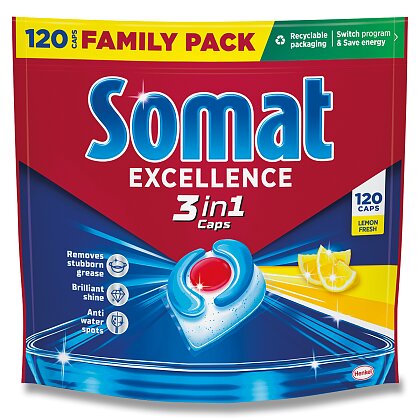 Obrázek produktu Somat Excellence 3v1 - kapsle do myčky - 120 ks