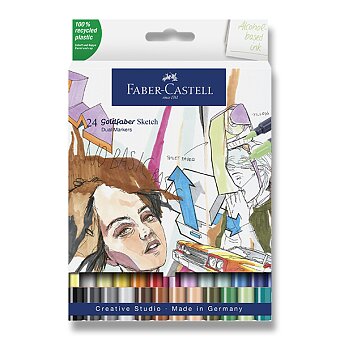 Obrázek produktu Popisovač Faber-Castell Goldfaber Sketch Dual Marker - sada, 24 barev