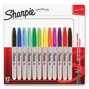 Obrázek produktu Permanentní popisovač Sharpie Fine - sada 12 barev