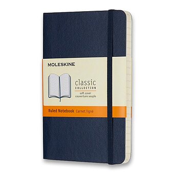 Obrázek produktu Zápisník Moleskine - mäkké dosky - S, linajkový, modrý