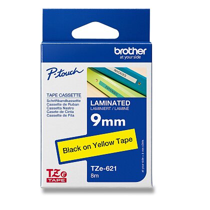 Obrázek produktu Brother TZE-621 - náhradní páska - 9 mm x 8 m, černo-žlutá