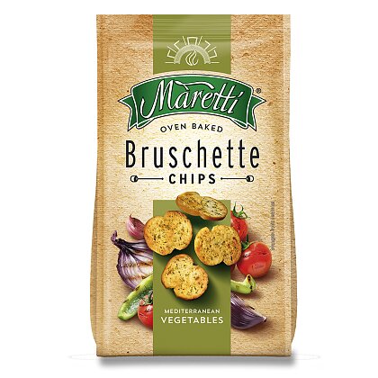Obrázek produktu Maretti Bruschette Chips - pečené krekry - středomořská zelenina, 140 g