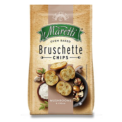 Product image Maretti Bruschette Chips - baked crackers - mushrooms and cream, 140 g