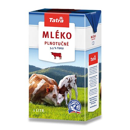 Obrázek produktu Tatra - trvanlivé mléko - plnotučné 3,5%, 1 l
