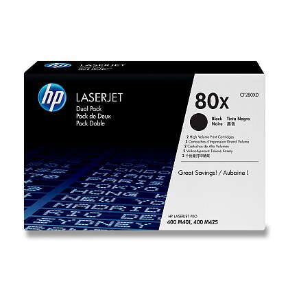 Obrázok produktu HP - toner pre laserové tlačiarne - CF280XD, dual pack