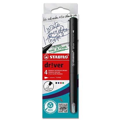 Obrázek produktu STABILO dr!ver Fine - jemný liner - sada 4 barev