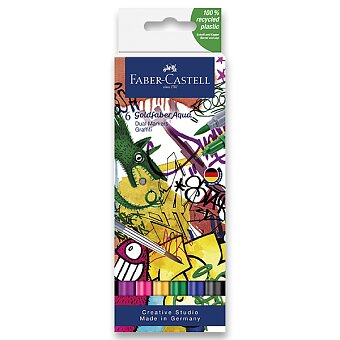 Obrázek produktu Popisovač Faber-Castell Goldfaber Aqua Dual Marker Graffiti - sada, 6 barev