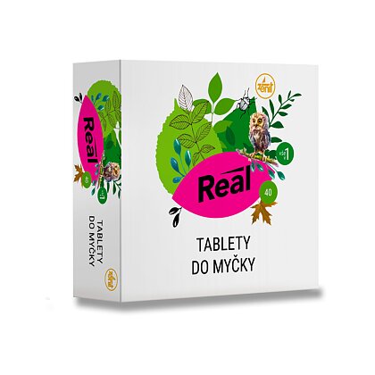 Obrázok produktu Real green clean - čistiaci prostriedok - tablety do umývačky riadu, 40 tabliet