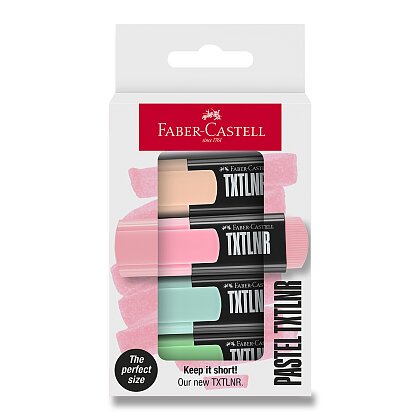 Product image Faber-Castell Short TXTLNR Pastel - zvýrazňovače - 4 ks
