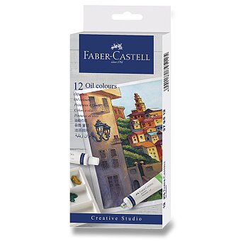 Obrázek produktu Olejové barvy Faber-Castell - 12 barev, tuba 9 ml