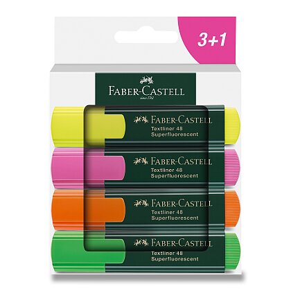 Obrázok produktu Faber-Castell Textliner 1548 - zvýrazňovač - sada 4 farieb