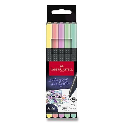 Obrázek produktu Faber-Castell Grip - fineliner - 5 barev, pastel