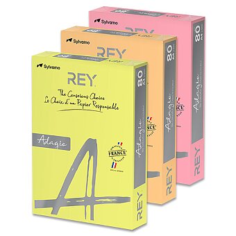 Obrázek produktu Barevný papír Rey Adagio - fluo, 500 listů, výběr barev