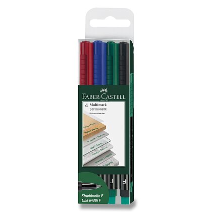 Obrázek produktu Faber-Castell Multimark 1513 F - permanentní popisovač - 4 barvy, hrot F