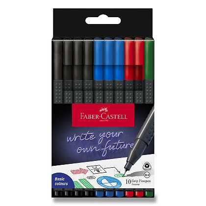 Obrázok produktu Faber-Castell Finepen Grip - popisovač - 10 ks