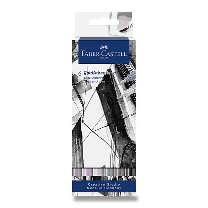 Obrázok produktu Faber-Castell Goldfaber Aqua Dual Marker Shades of grey – popisovač – 6 farieb, sada