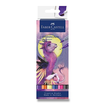 Obrázok produktu Faber-Castell Goldfaber Aqua Dual Marker Fantasy – popisovač – 6 farieb, sada