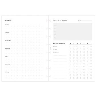 Obrázek produktu A5 Wellness Plánování - náplň A5 zápisníků Filofax Notebook