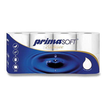 Product image PrimaSoft Exclusive - toilet paper - 3-ply, roll 30 m, 8 pcs