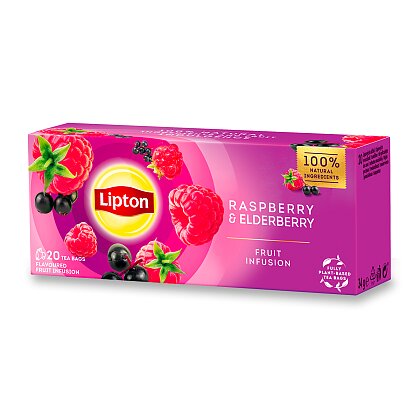 Obrázok produktu Lipton Fruit Infusion - ovocný čaj - malina a baza čierna
