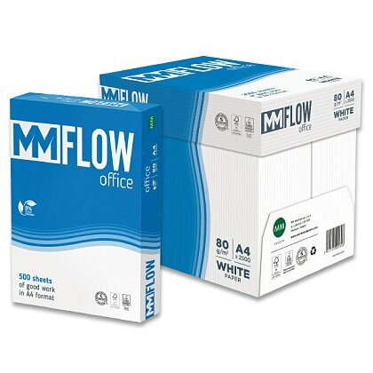 Obrázok produktu MM Flow Office - xerografický papier - A4, 80 g, 5 x 500 listov
