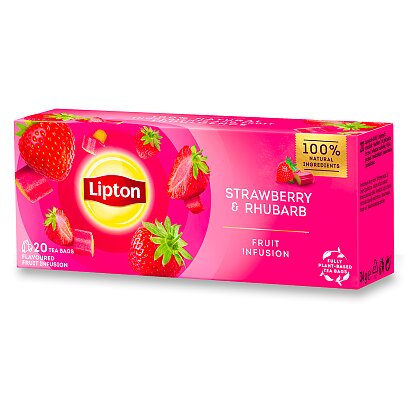 Obrázek produktu Lipton Fruit Infusion - ovocný čaj - jahody a rebarbora
