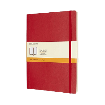 Obrázek produktu Zápisník Moleskine - mäkké dosky - XL, linajkový, červený