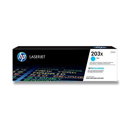 Obrázek produktu HP - toner č. 203X, CF541X, cyan (modrý) pro laserové tiskárny