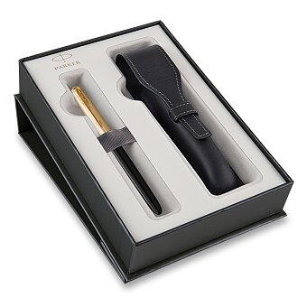 Obrázek produktu Parker 51 Deluxe Black GT 18K - plnicí pero, dárková sada s pouzdrem