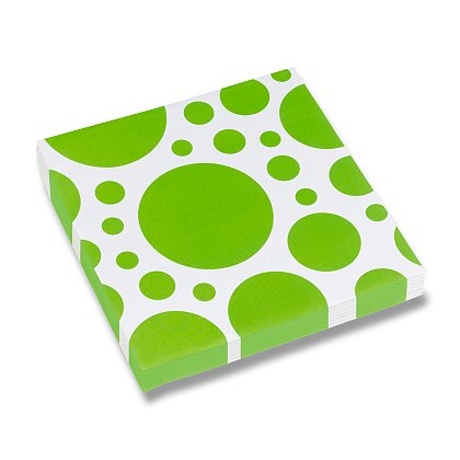 Obrázek produktu ubrousky Solid Color Dots - 20 ks, zelené
