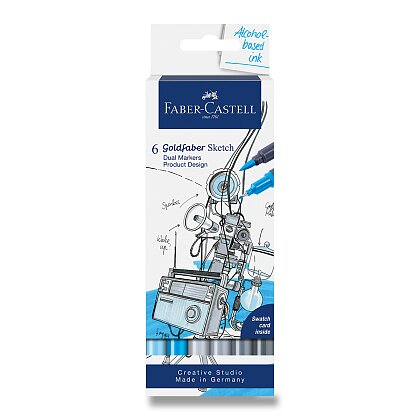 Product image Faber-Castell Goldfaber Sketch Dual Marker Product Design - popisovač - 6 barev, sada
