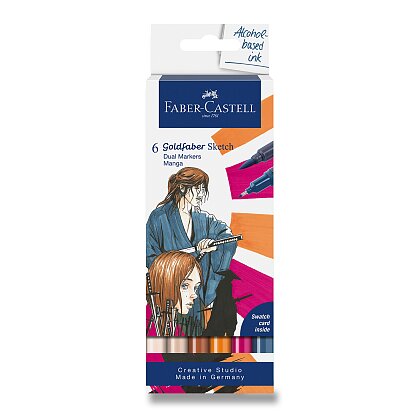 Obrázok produktu Faber-Castell Goldfaber Sketch Dual Marker Manga - popisovač - 6 farieb, sada
