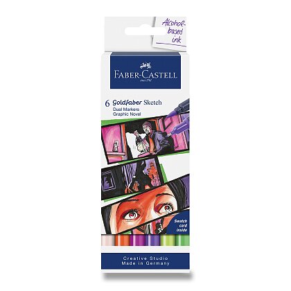 Product image Faber-Castell Goldfaber Sketch Dual Marker Graphic Novel - popisovač - 6 barev, sada