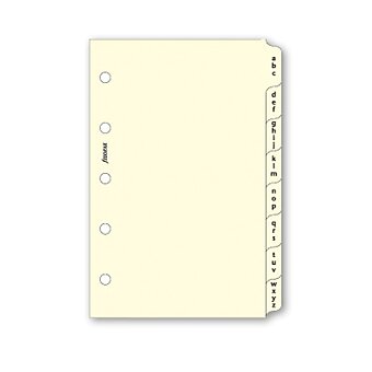 Obrázek produktu Krajové výřezy, A-Z, krémové - náplň mini diářů Filofax