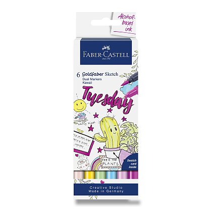 Obrázok produktu Faber-Castell Goldfaber Sketch Dual Marker Kawaii - popisovač - 6 farieb, sada