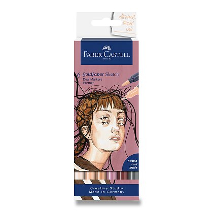Obrázok produktu Faber-Castell Goldfaber Sketch Dual Marker Portrait - popisovač - 6 farieb, sada