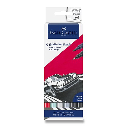 Obrázok produktu Faber-Castell Goldfaber Sketch Dual Marker Car Design - popisovač - 6 farieb, sada