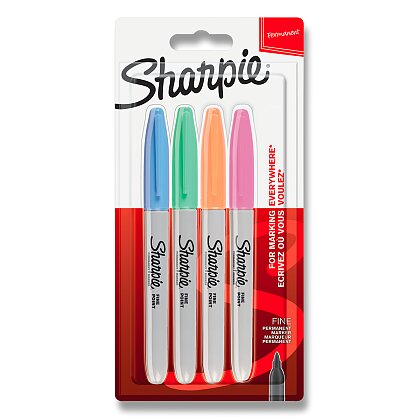 Product image Sharpie Fine - permanentní popisovač - sada 4 ks, pastelové barvy