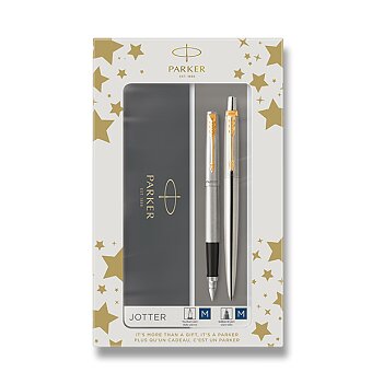 Obrázek produktu Parker Jotter Stainless Steel GT - súprava plniace pero a guľôčkové pero