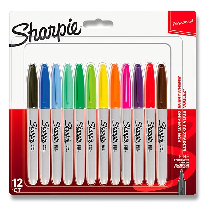 Obrázek produktu Sharpie Fine - permanentní popisovač - sada 12 barev