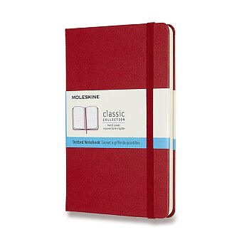 Obrázek produktu Zápisník Moleskine - tvrdé desky - M, tečkovaný, červený