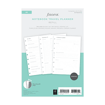 Obrázek produktu Plánovanie cestovania - náplň A5 zápisníkov Filofax Notebook