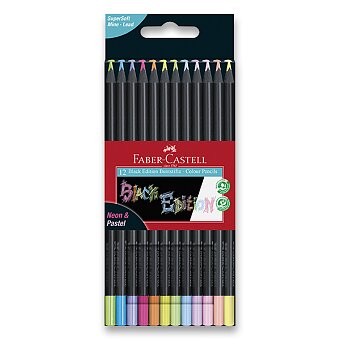 Obrázek produktu Pastelky Faber-Castell Black Edition - neon, pastel, 12 barev