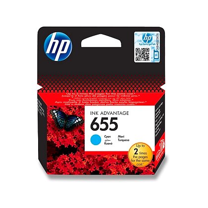 Obrázek produktu HP - cartridge CZ110AE Cyan č. 655 (modrá) pro inkoustové tiskárny