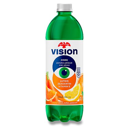 Obrázek produktu Mattoni Vision - minerální voda - citron, mrkev, pomeranč 700 ml