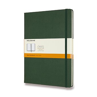 Obrázek produktu Zápisník Moleskine - tvrdé desky - XL, linkovaný, tmavě zelený