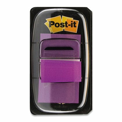 Obrázok produktu 3M Post-it - samolepiacia popisovateľná záložka - 25,4 × 43,2 mm, 50 ks, fialová