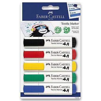 Obrázek produktu Popisovače na textil Faber-Castell - 5 základních barev