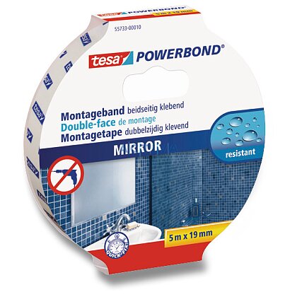 Obrázek produktu Tesa PowerBond Mirror - oboustranná montážní páska - 19 mm × 5 m