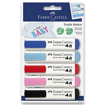 Obrázek produktu Popisovače na textil Faber-Castell - 5 barev
